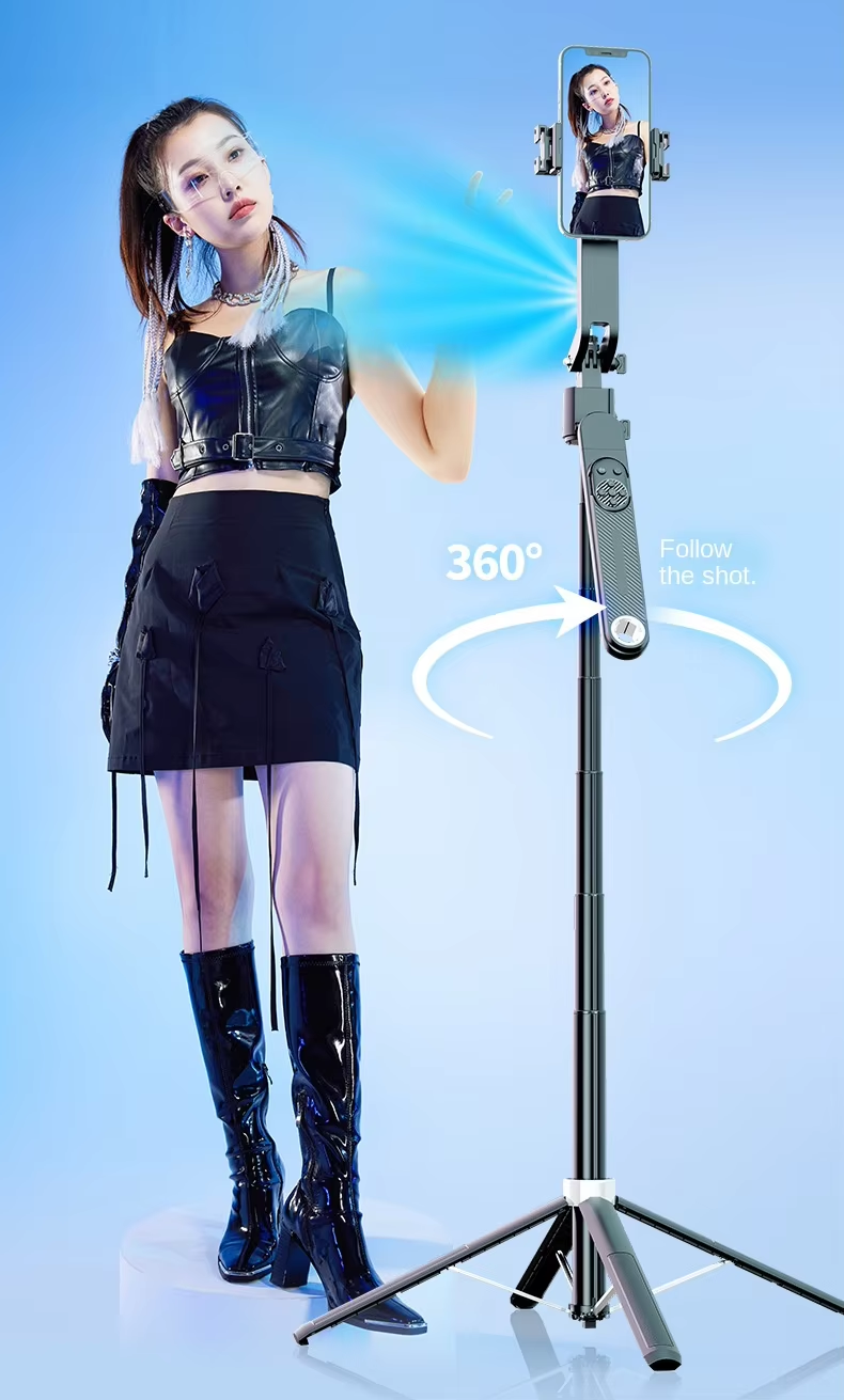 Smart Selfie Stick Tripod Stand AI 360 Rotation Auto Face Flexible Selfie Stick for Phone