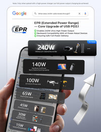 Megnatic 240W Fast Charge Cable with Braided Nylon and Universal Compatibility