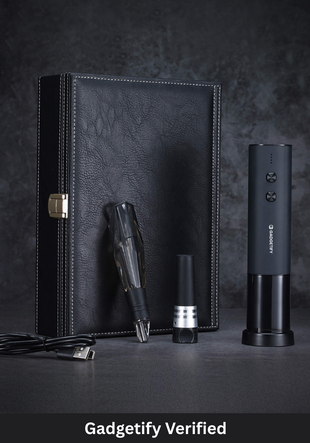 Premium Electric Wine Opener Set with Leather Gift Box (Verified)