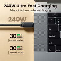 Megnatic 240W Fast Charge Cable with Braided Nylon and Universal Compatibility