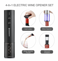 Premium Electric Wine Opener Set with Leather Gift Box (Verified)