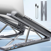 USB C Laptop Docking Station Stand, 8 in 1 USB C Hub with 4K HDMI, 2 USB 3.0, PD 100W, Universal Dock Station for MacBook Pro/Air/Dell/HP/Surface/Lenovo