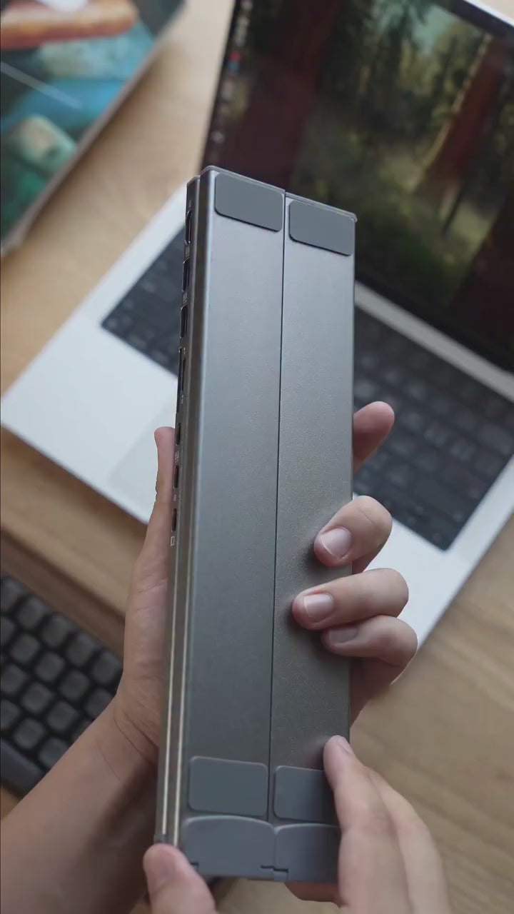 USB C Laptop Docking Station Stand, 8 in 1 USB C Hub with 4K HDMI, 2 USB 3.0, PD 100W, Universal Dock Station for MacBook Pro/Air/Dell/HP/Surface/Lenovo